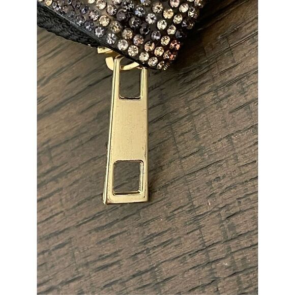 Vegan Leather and Rhinestone Zippered Wallet Featuring Cheetah Print - Picture 10 of 10